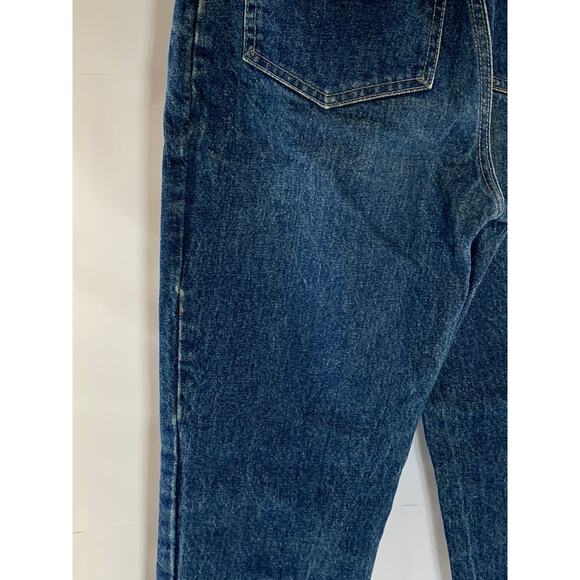 TROUSERS UP Women's Vintage Dark Blue Denim Zipper-Hem Slim-Leg Jean SZ 5/6 - Picture 4 of 10